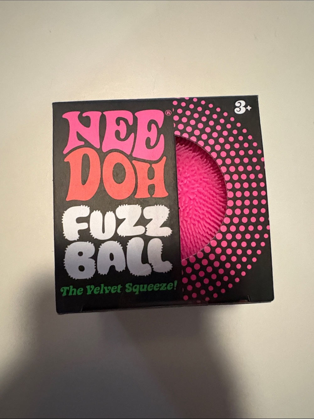 NIB NeeDoh Fuzz Ball Pink 2.5” Schylling velvet squeeze edition Squishy ✨🩷